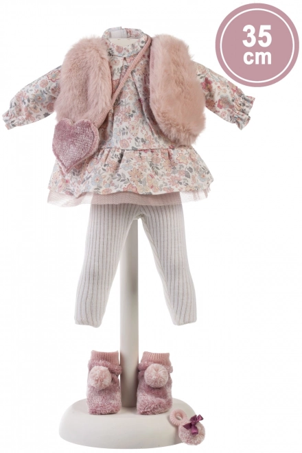 Llorens 535S SARA - realistisk dukke med blødt stofkrop - 35 cm