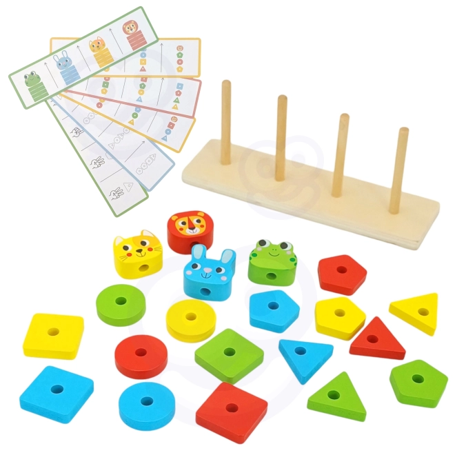 Montessori dyr puslespil pyramide 27 dele FSC
