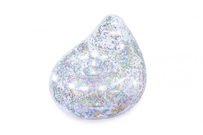 Regnbueoppustelig stol med glimmer