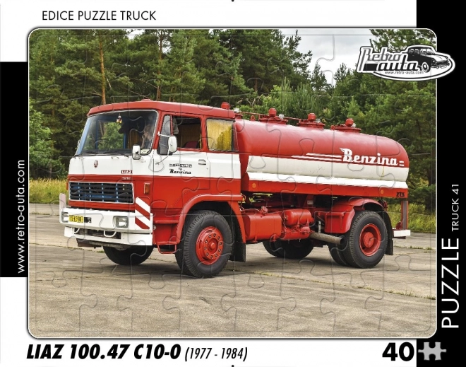 Puslespil RETRO-AUTA Truck LIAZ 100.47 (1977–1984) – 40 brikker