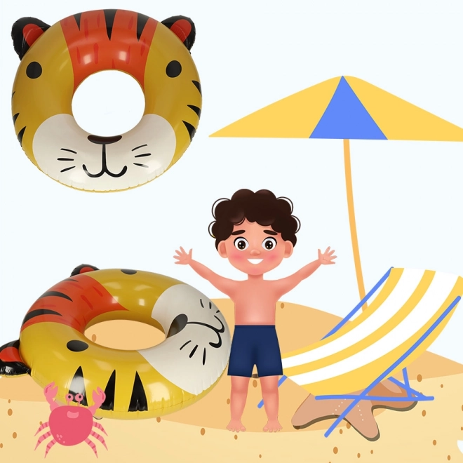 Oppustelig svømmebrød Tiger