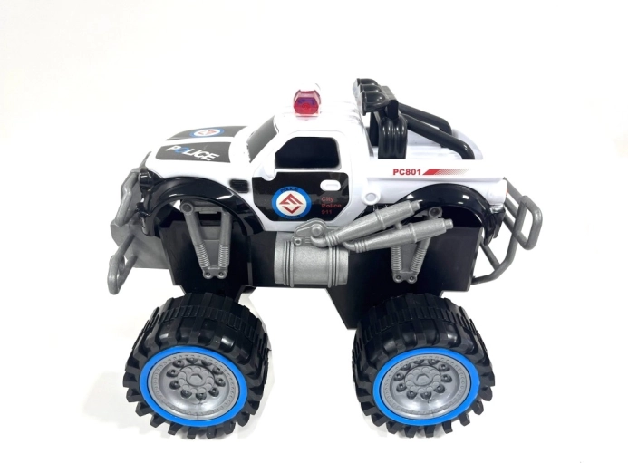 Træghedsdrevet politibil monstertruck