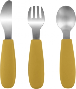 Silikone børnebestik, Mustard Yellow