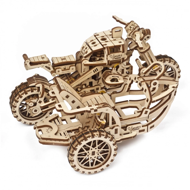 Ugears 3D puslespil Motorcykel med sidevogn 380 stykker