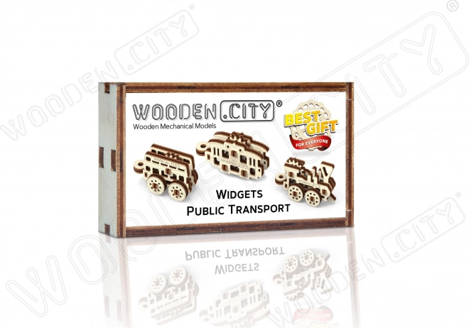 3D puslespil Transportmidler - Wooden City mini sæt