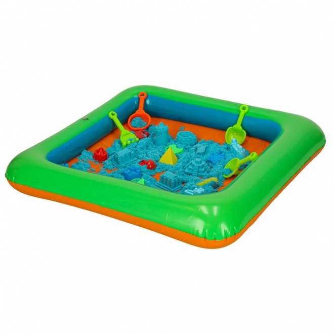 Kinetisk sand i kasse 1 kg sandkasse - 27 dele