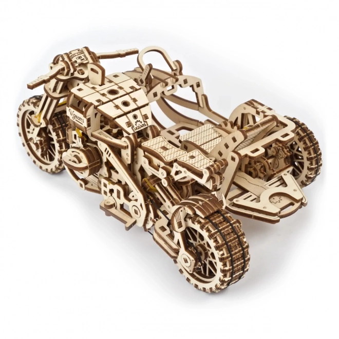 Ugears 3D puslespil Motorcykel med sidevogn 380 stykker