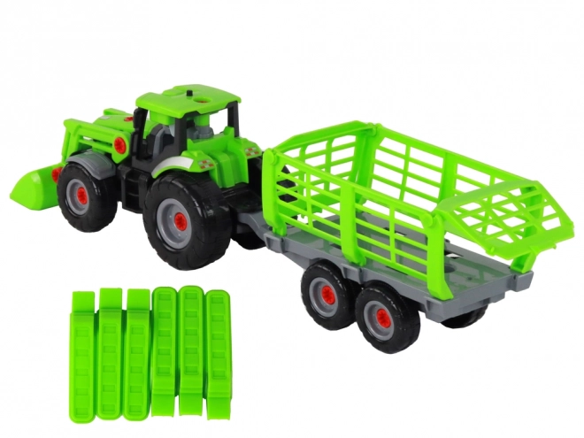 Traktor Traktor DIY med trailer Landbrugsmaskine Skruetrækker
