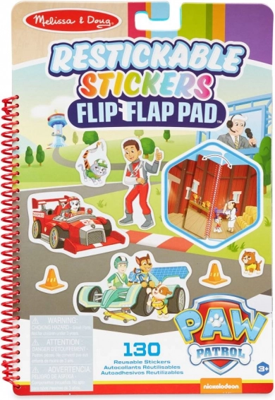 Paw Patrol genanvendelige klistermærker Flip‑Flap – klassiske missioner