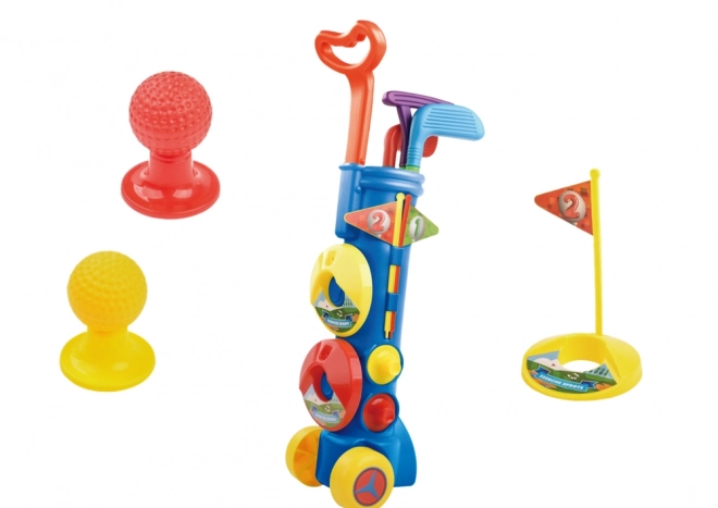 Stor minigolf sæt + golfvogn