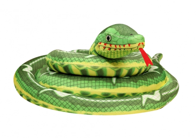 Plys grøn slange Maskot 400 cm