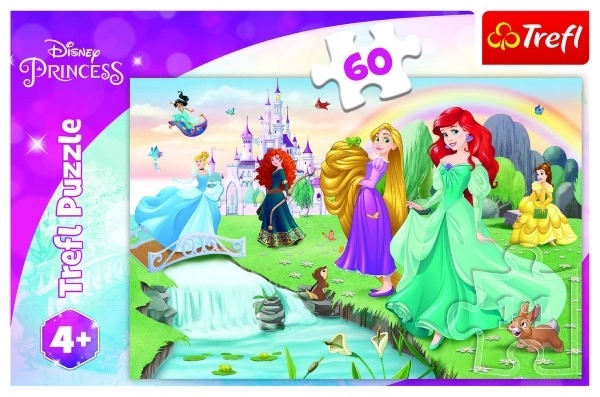 Puslespil 60 brikker Lær prinsesserne at kende DISNEY PRINCESS Trefl