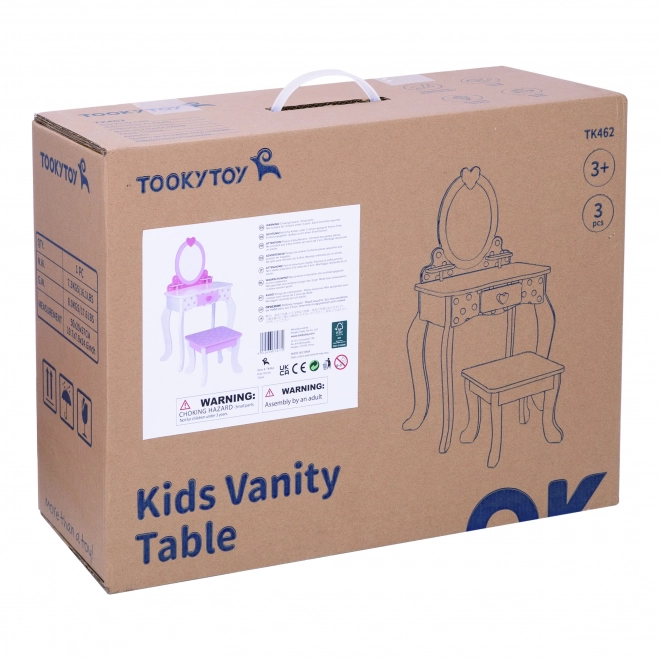Træ toiletbord med stol fra Tooky Toy