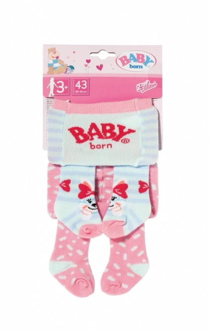 Strømpebukser Baby Born 2-pak