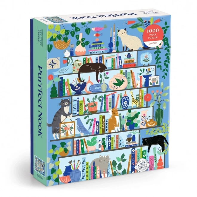 Galison Puzzle Kattebibliotek 1000 brikker
