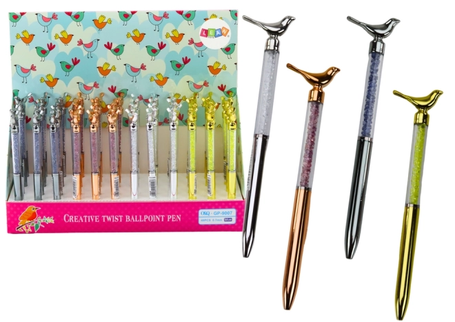Kuglepen med blå spids Birds Diamonds 0,7 mm Mix