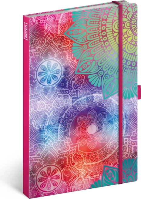 Linjeret notesbog mandala A5, 172 sider, 100 g/m²