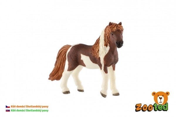 Hjemmelavet shetlandspony i plast, 12 cm i pose