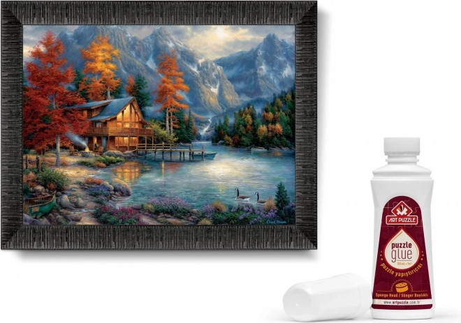 ART PUZZLE Puslespil med ramme og lim 3i1 1000 brikker – Skygge over floden