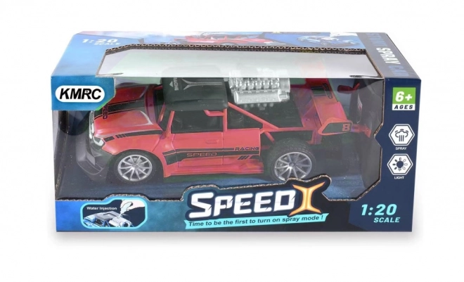 RC bil 1:20 med røg effekt rød