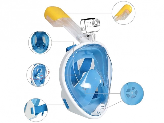 Fuld snorkel og dykkermaske S/M SP0762 NI