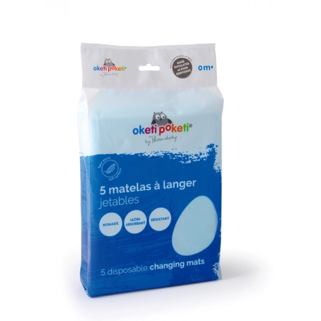 Engangs pusleunderlag 5 stk, Hvid