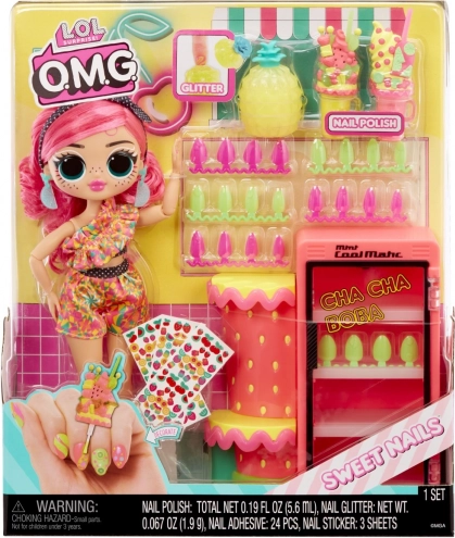 L.O.L. Surprise O.M.G. Sweet Nails Pinky Pops – frugt-inspireret nail art-sæt med dukke