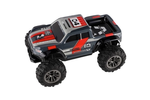 Auto RC Pick Up Terræn grå-rød