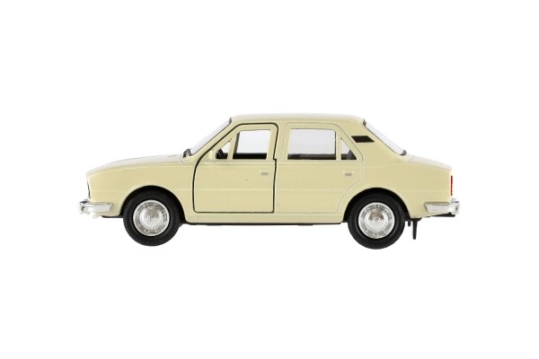 Auto Welly Škoda 105L metal/plast 11cm 1:34-39 på fri hjul 4 farver i æske 15x7x7cm