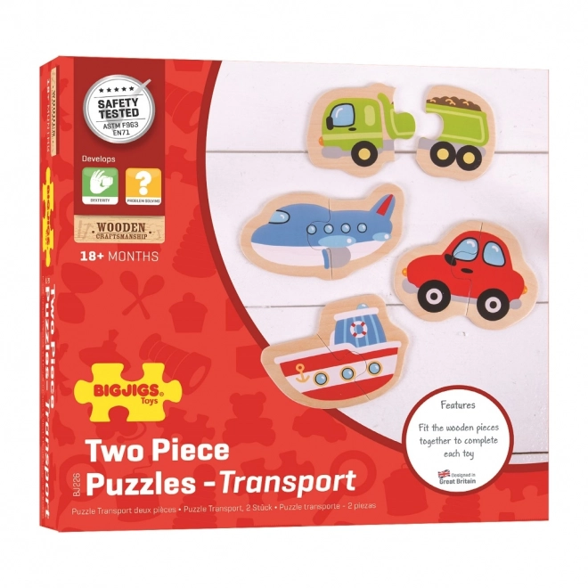 Bigjigs Toys Let Puslespil Transportmidler