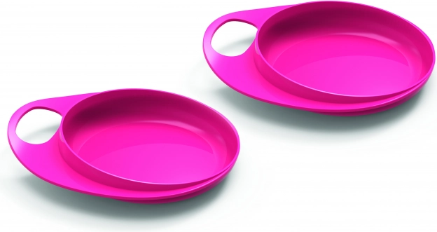 Tallerkener med forhøjet kant Pastel Pink, 2 stk.