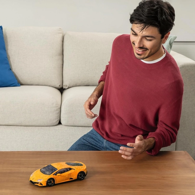 Puslespil 108 brikker 3D Køretøjer Lamborghini Huracan Evo Arancio
