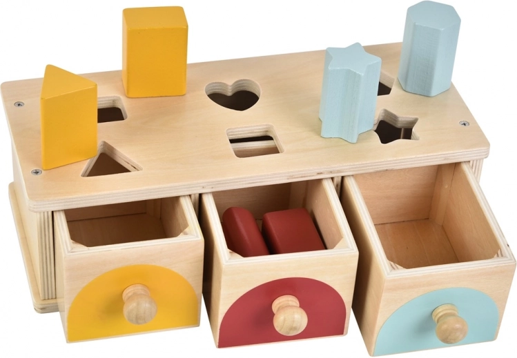 Træsorteringslegetøj med skuffer 2Kids Toys