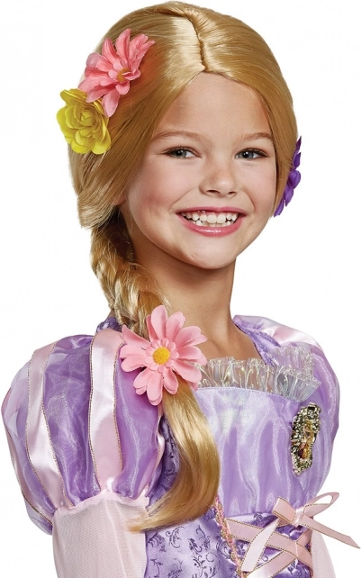 Rapunzel-paryk til børn med pynt