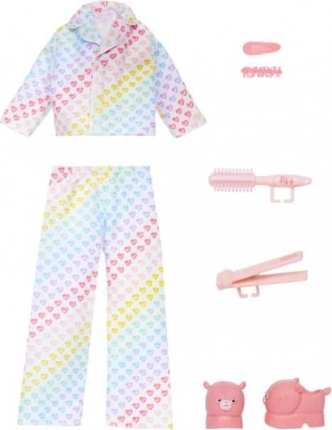 Legesyg pyjamas med regnbuehjerter