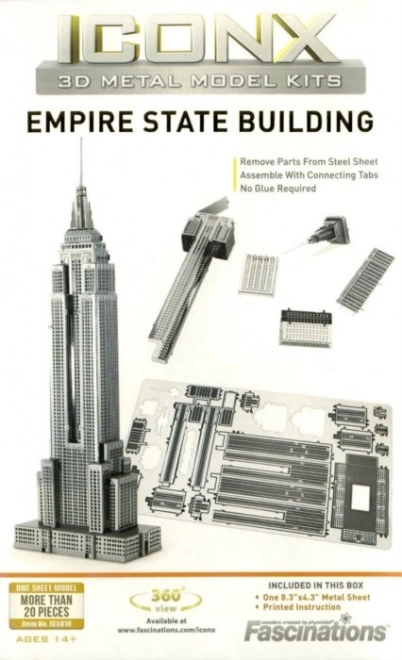 3D metalmodel Empire State Building METAL EARTH