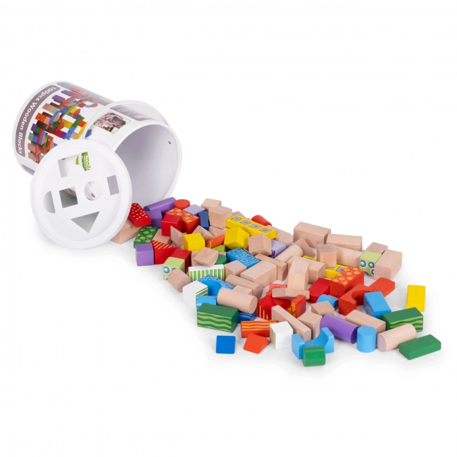 Træ byggesæt til børn med sorteringsbeholder ECOTOYS