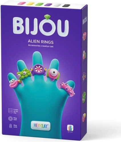 Modelærsæt HEY CLAY Bijou alien-ringe – rumrings