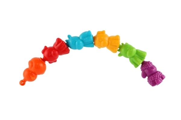 Plastik dyr gård hjemmeforbindelse til kæde 12 stk 8 cm i plastik dåse 10x18 cm 12m+
