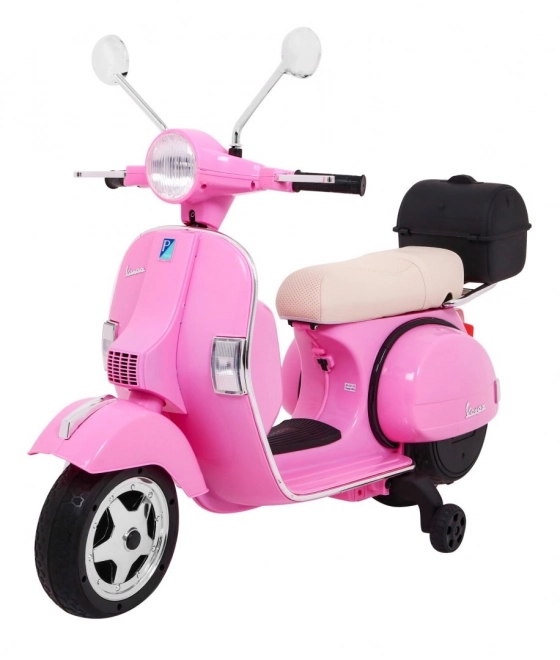 Elektrisk børnescooter Vespa pink med støttehjul