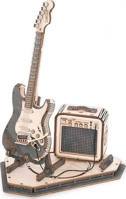 RoboTime træ 3D puslespil - Elektrisk guitar