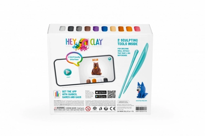 Hey Clay plast sæt Skovdyr