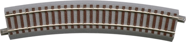 ROCO geoLINE bueskinne med ballast R502,7 mm, 22,5°, H0