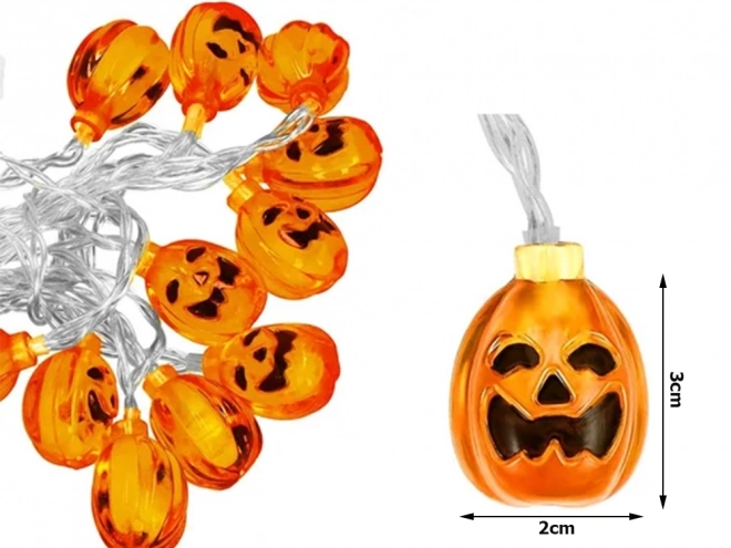 Hængende LED græskarguirlande til Halloween