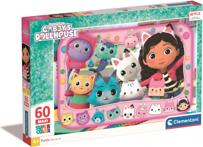 Maxi-puslespil 60 brikker GABBY'S DOLLHOUSE – CLEMENTONI