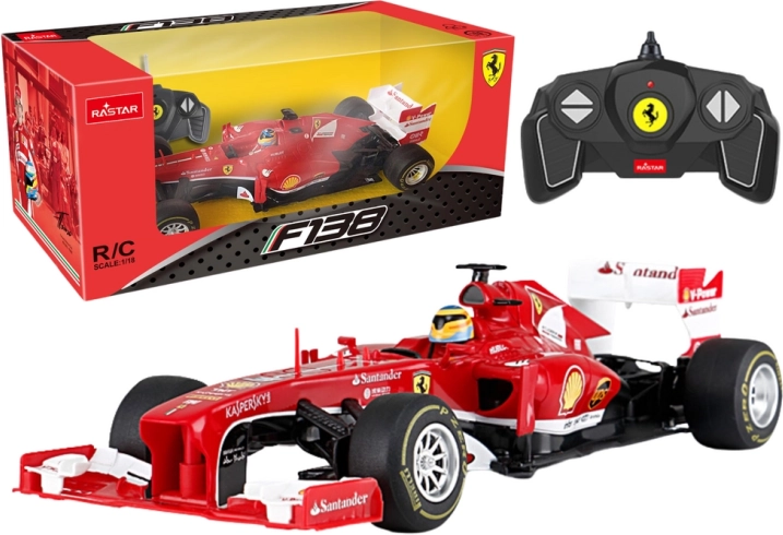 Fjernstyret racerbils RASTAR FERRARI F1 1:18 rød