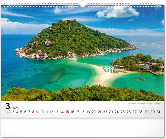 Væghængt kalender Havet 2026