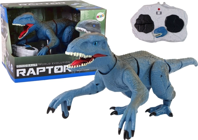 Fjernstyret dinosaur Velociraptor blå