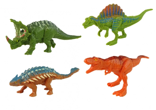 Dinosaurvogn med trailer og 4 dinosaurfigurer
