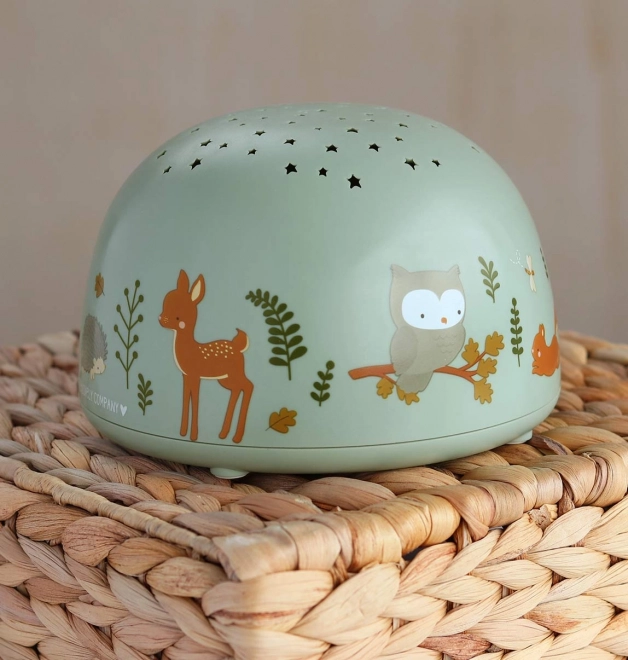 A Little Lovely Company Projektorlampe – Venner fra skoven
